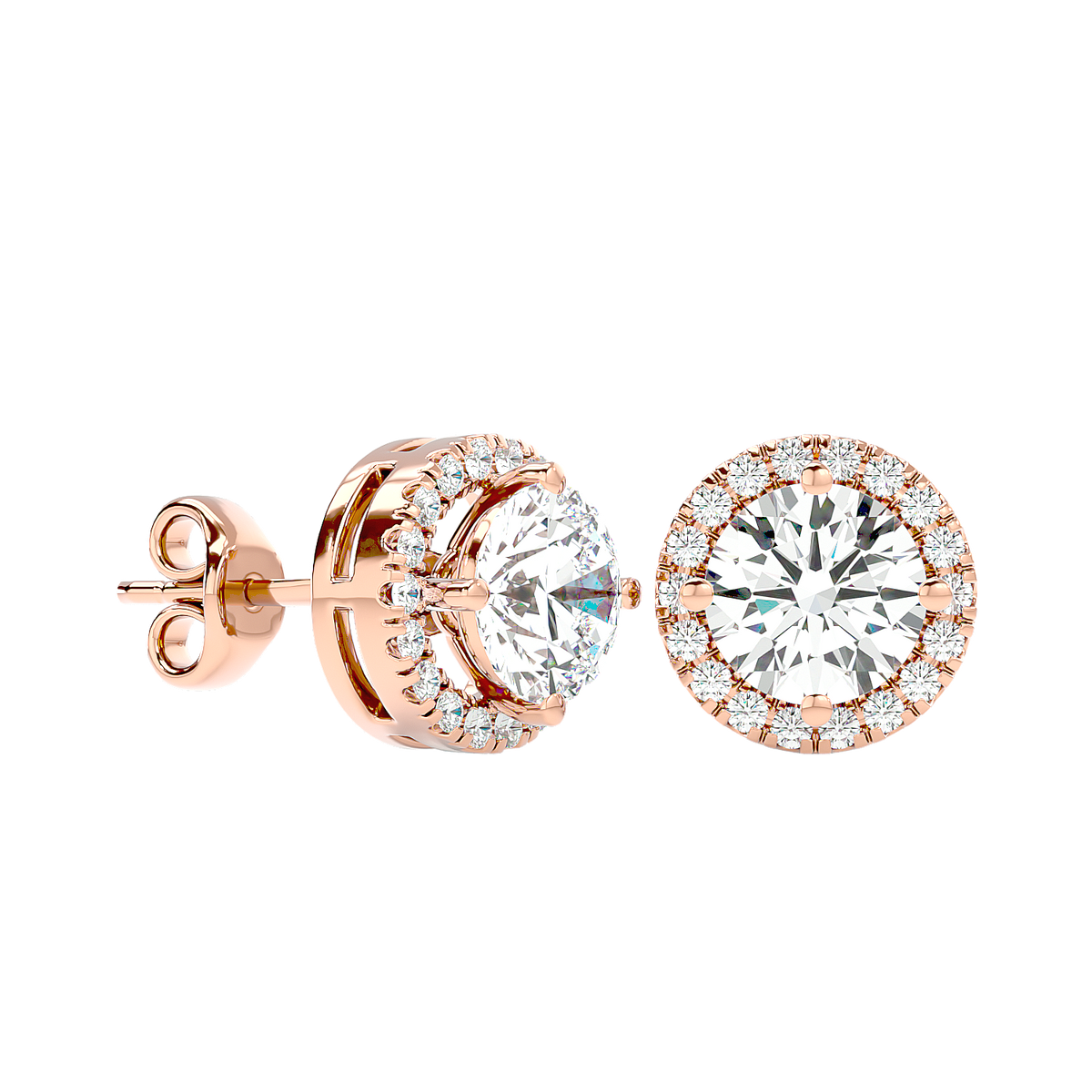 Classic Halo Stud Earrings