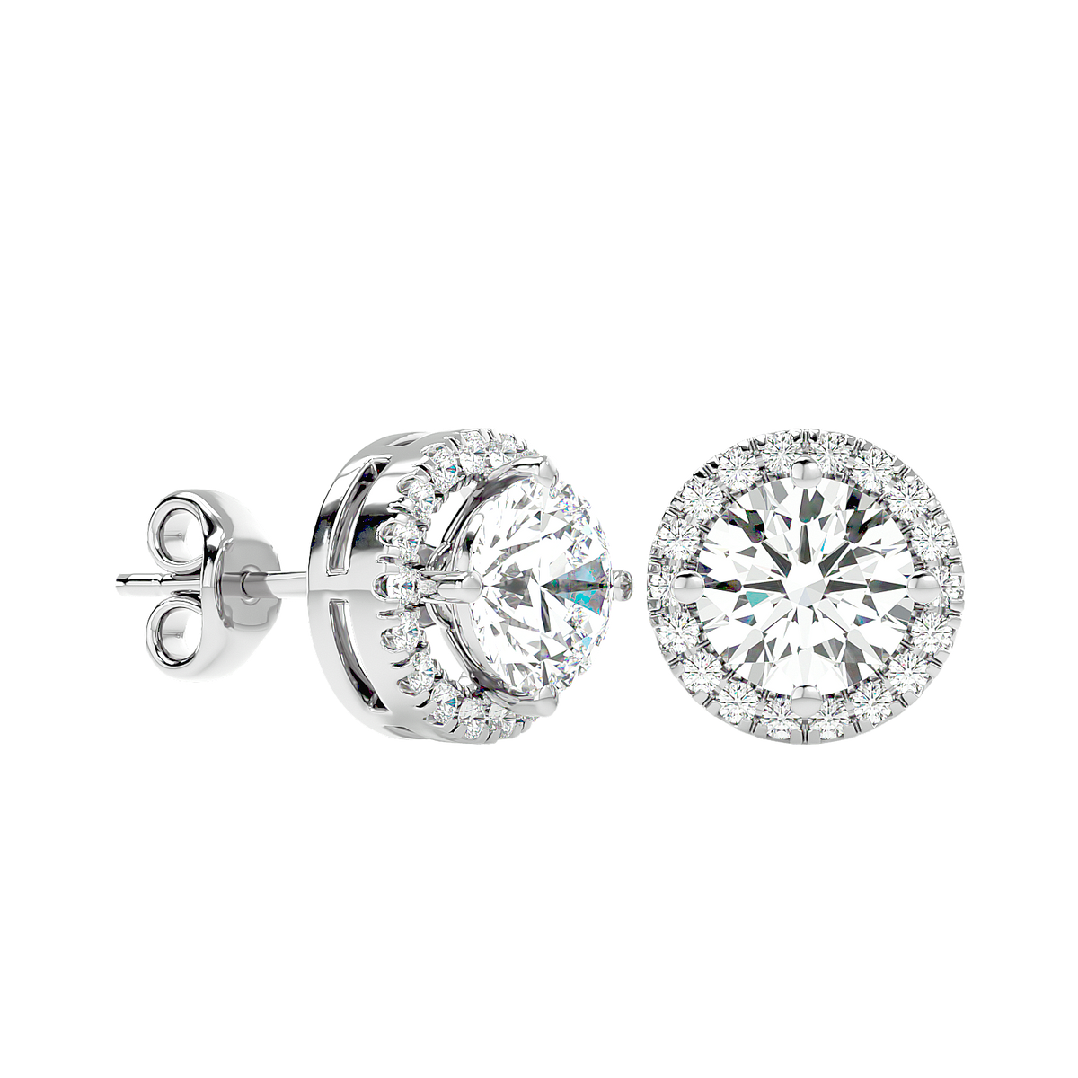 Classic Halo Stud Earrings