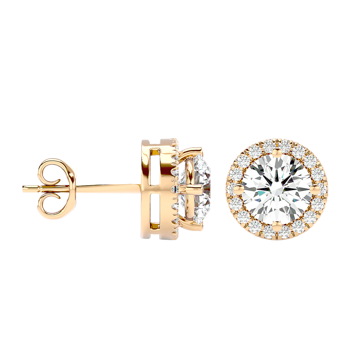 Classic Halo Stud Earrings