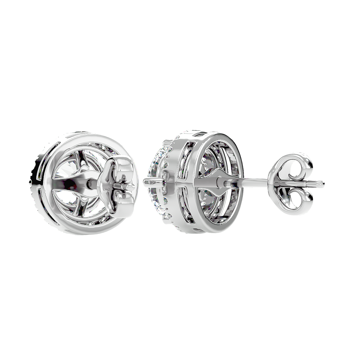 Classic Halo Stud Earrings