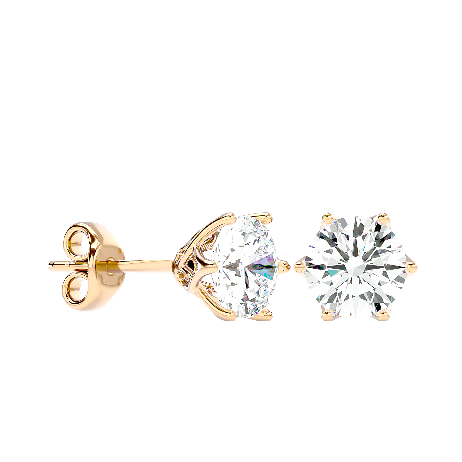 Classic Solitaire Stud Earrings