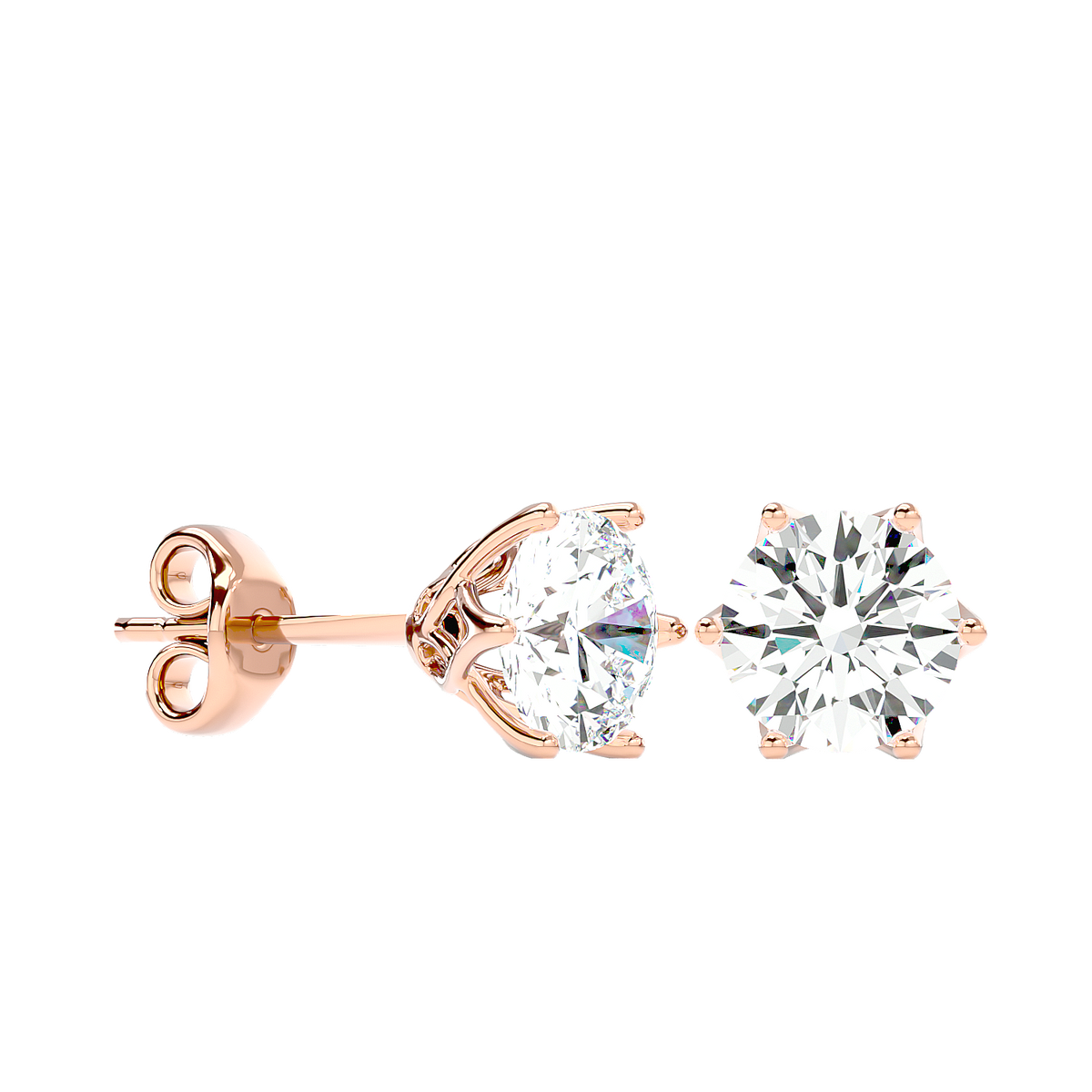 Classic Solitaire Stud Earrings