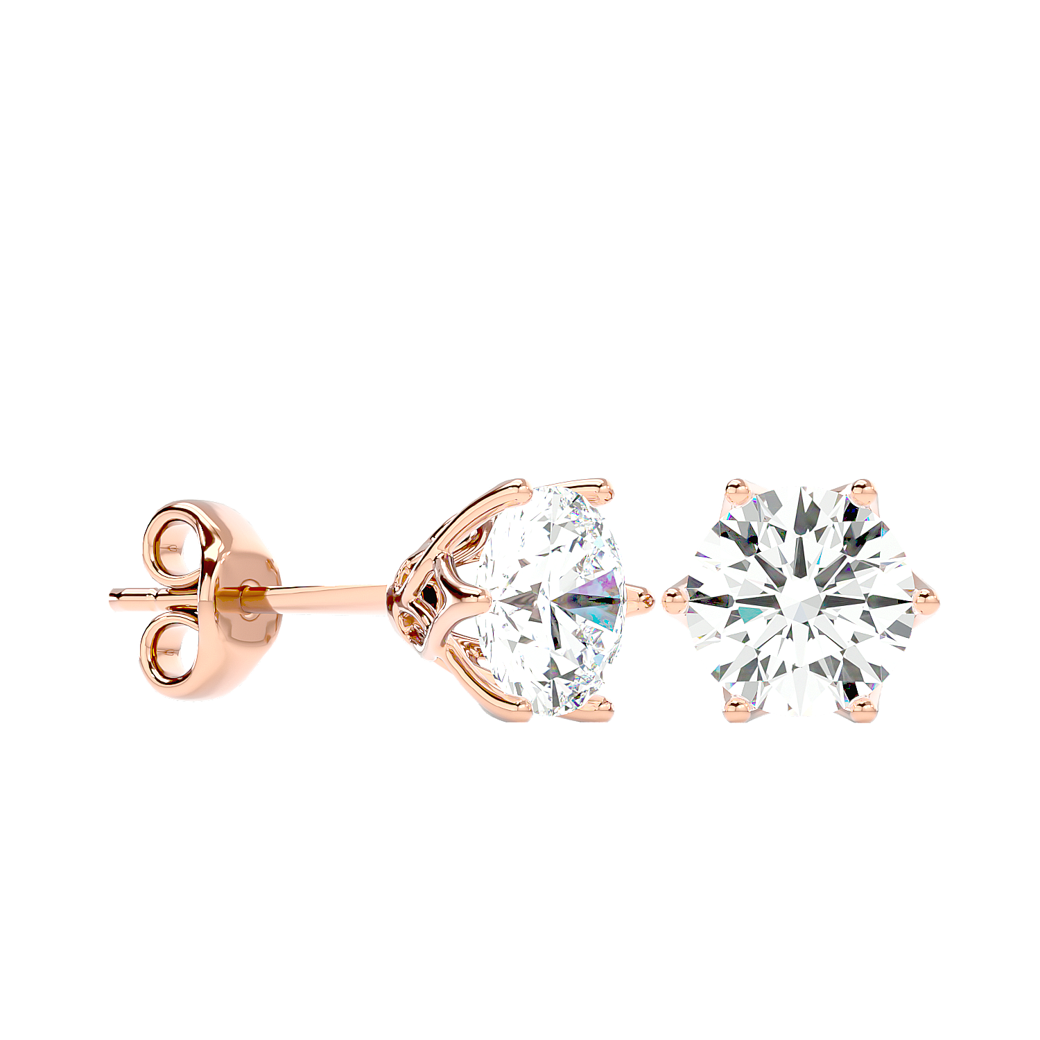 Classic Solitaire Stud Earrings