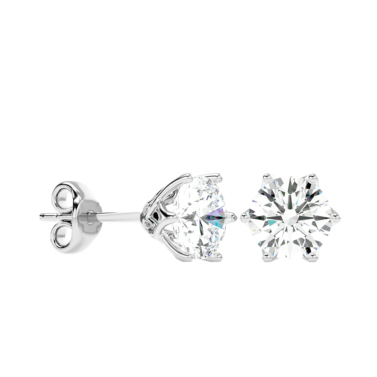 Classic Solitaire Stud Earrings