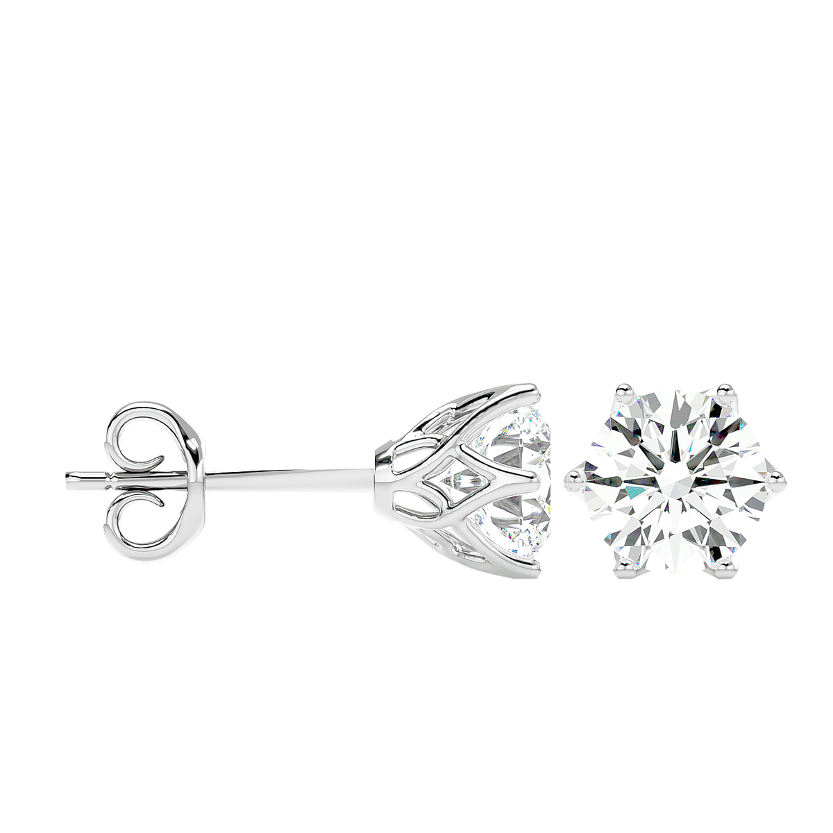 Classic Solitaire Stud Earrings