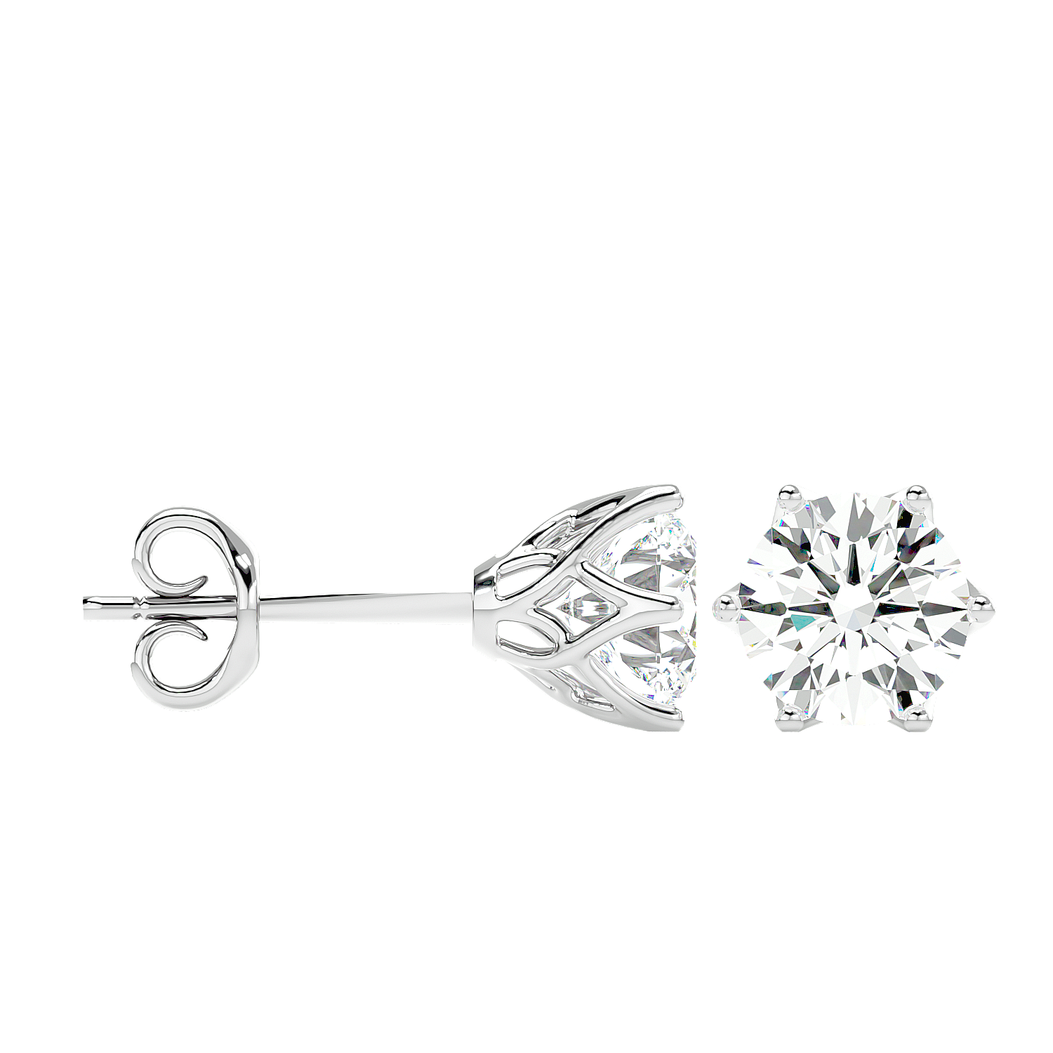 Classic Solitaire Stud Earrings