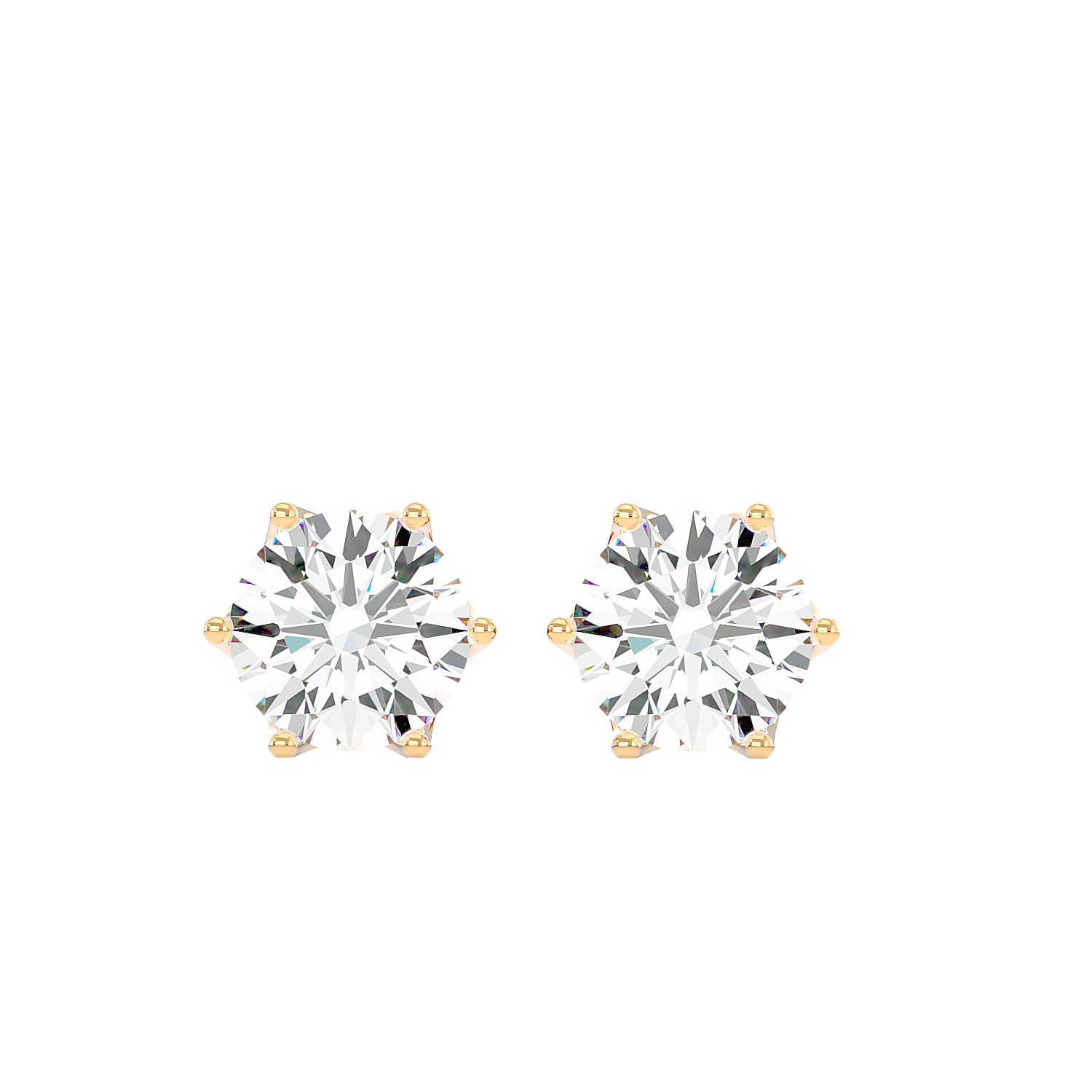 Classic Solitaire Stud Earrings