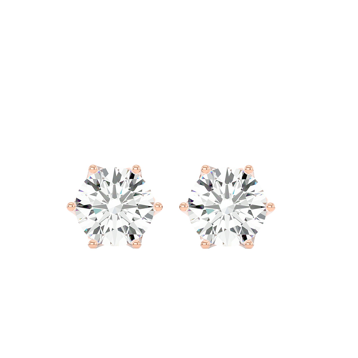 Classic Solitaire Stud Earrings