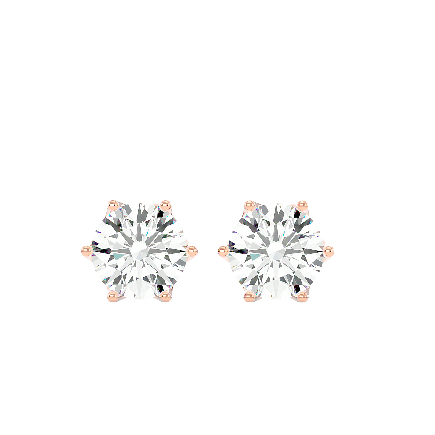 Classic Solitaire Stud Earrings