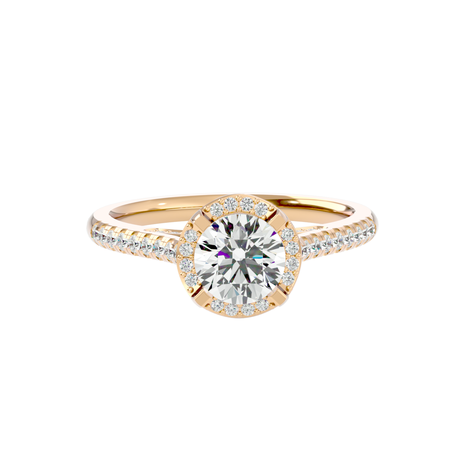 Halo Solitaire Diamond Ring