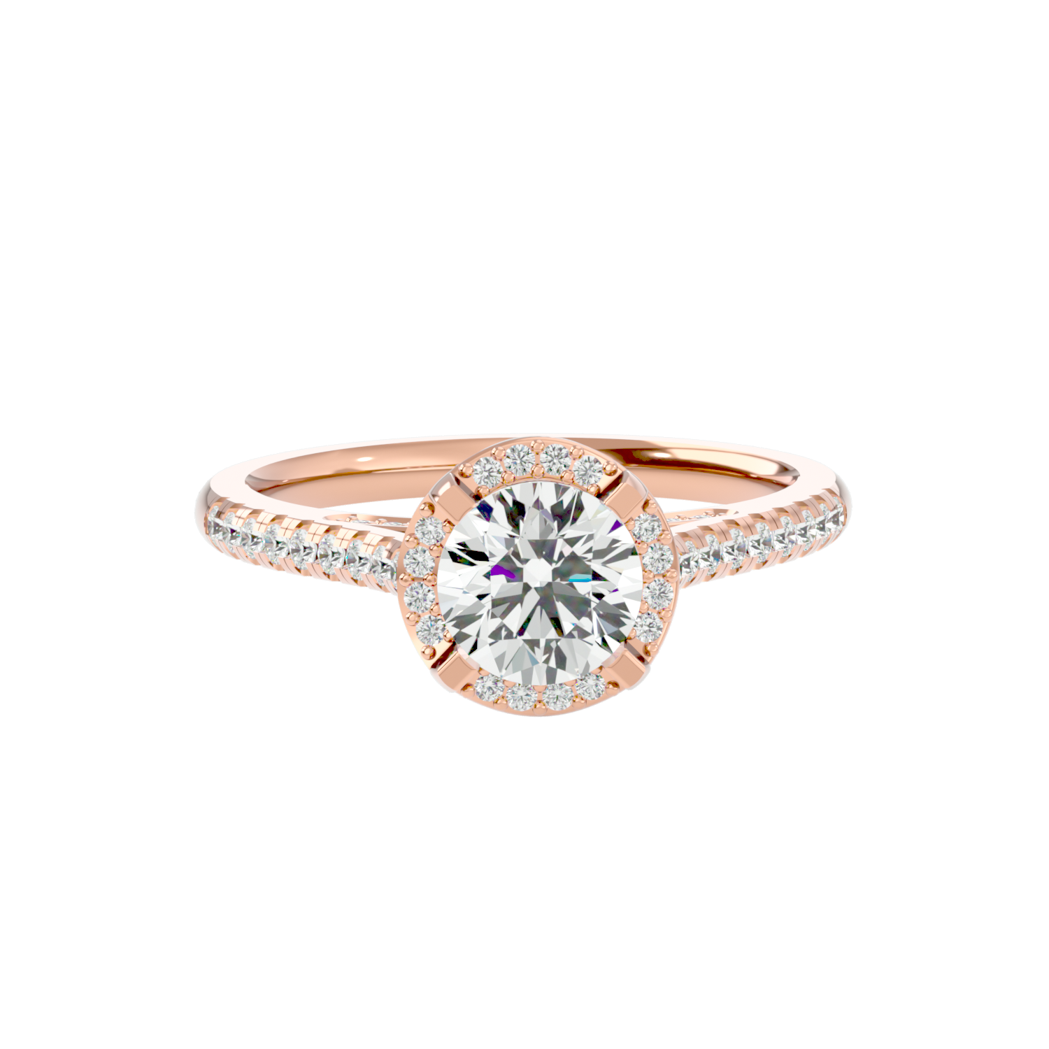 Halo Solitaire Diamond Ring
