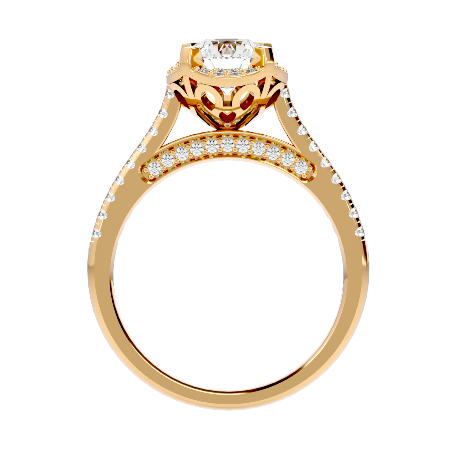 Halo Solitaire Diamond Ring