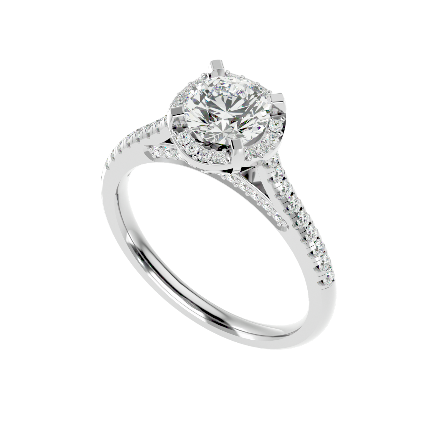 Halo Solitaire Diamond Ring