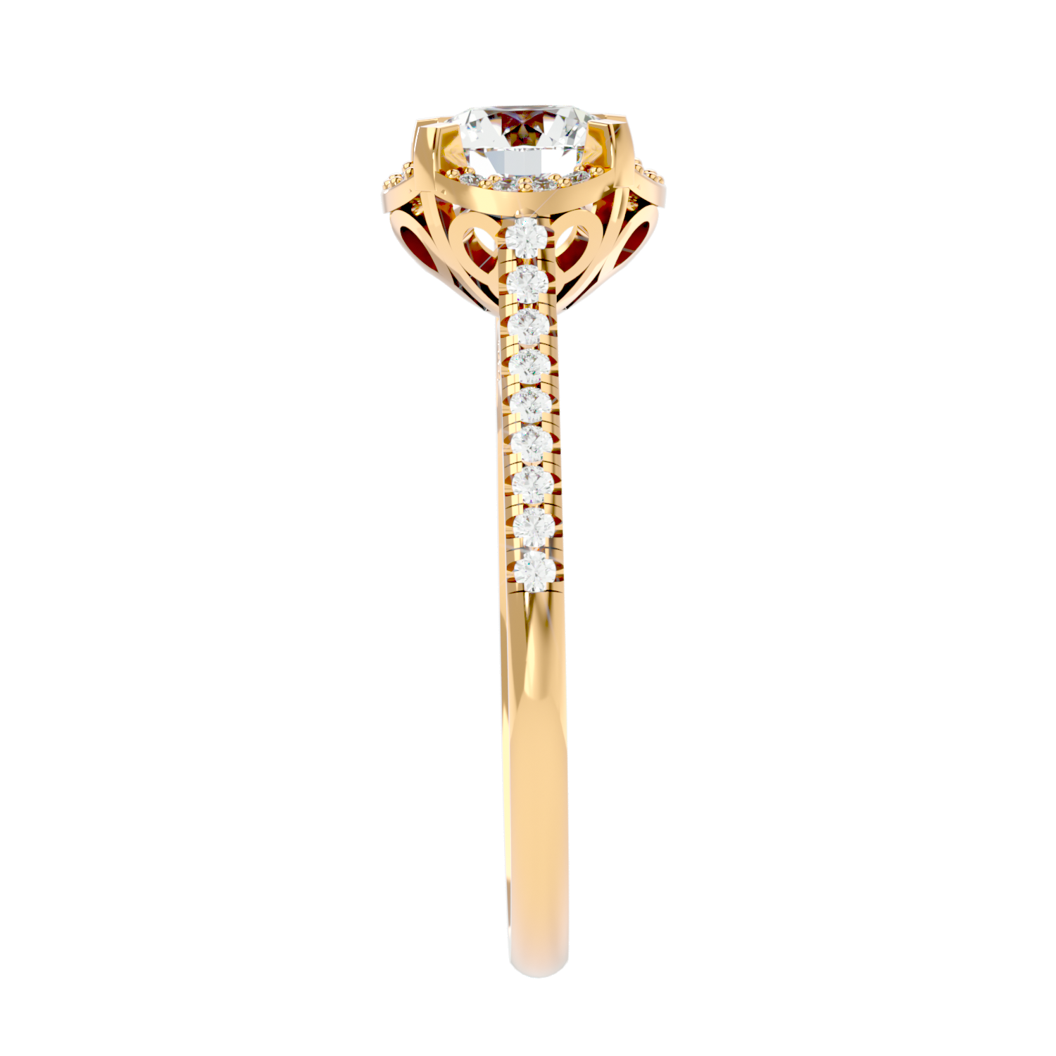 Halo Solitaire Diamond Ring