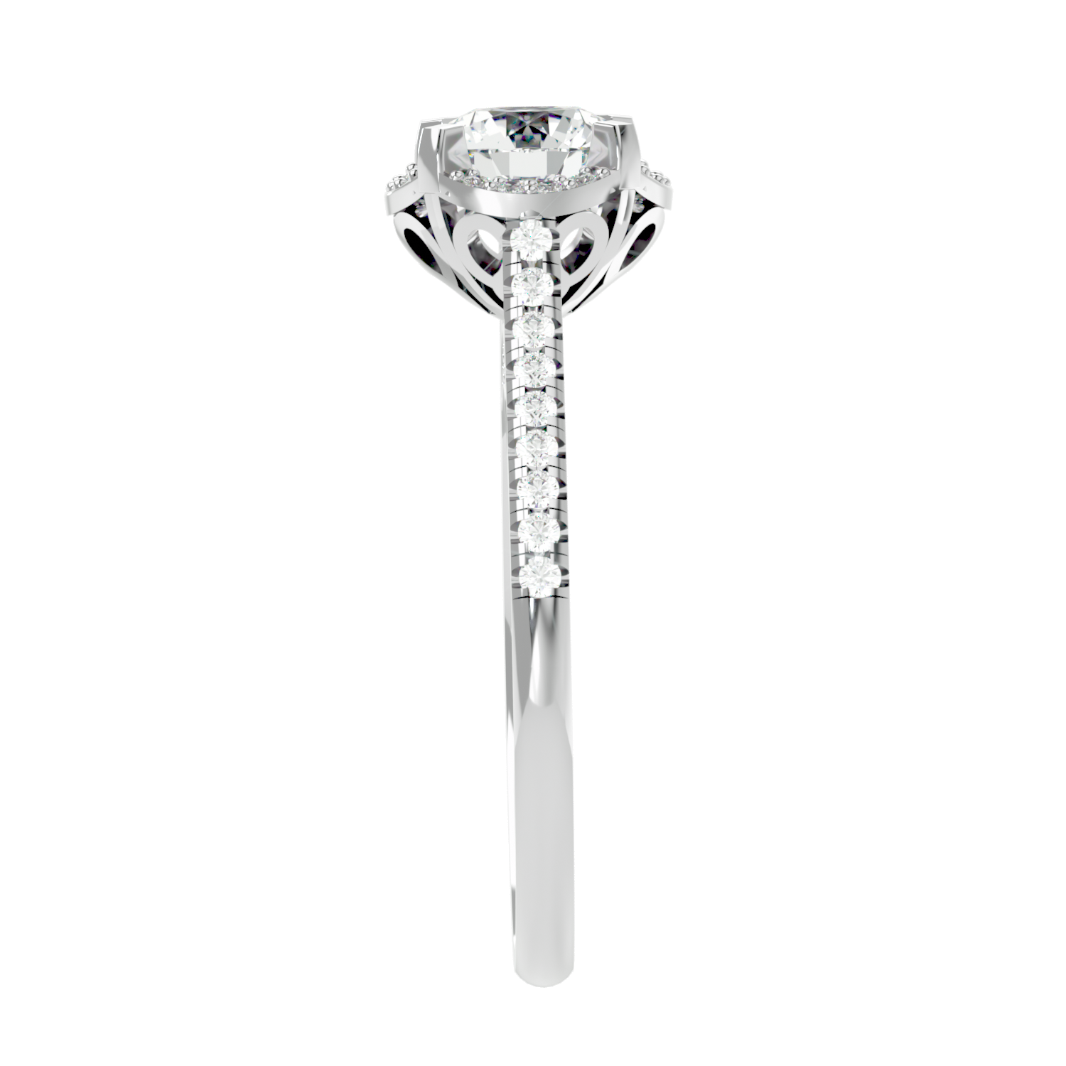 Halo Solitaire Diamond Ring