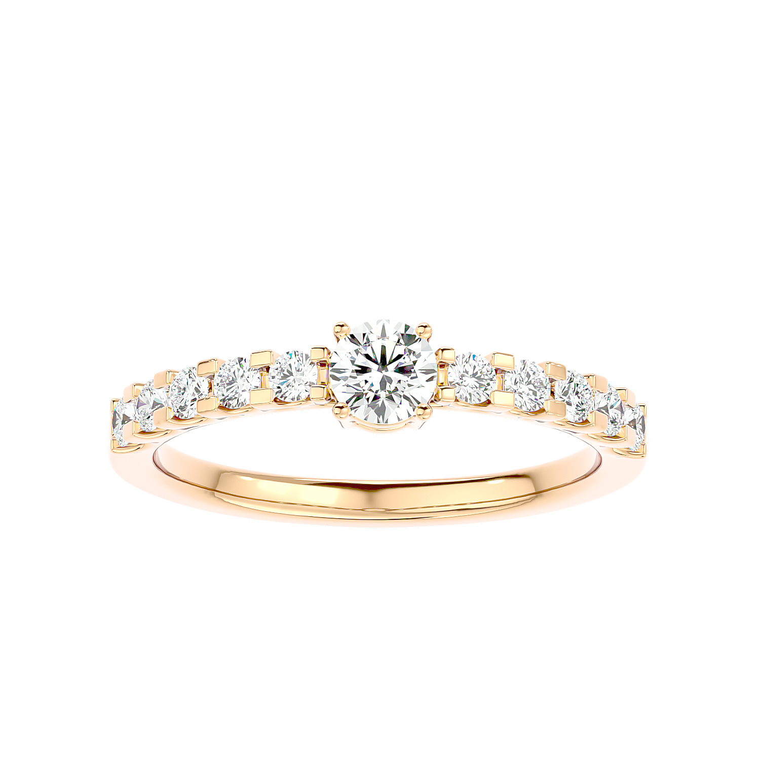 Graduated Side Stone Diamond Ring