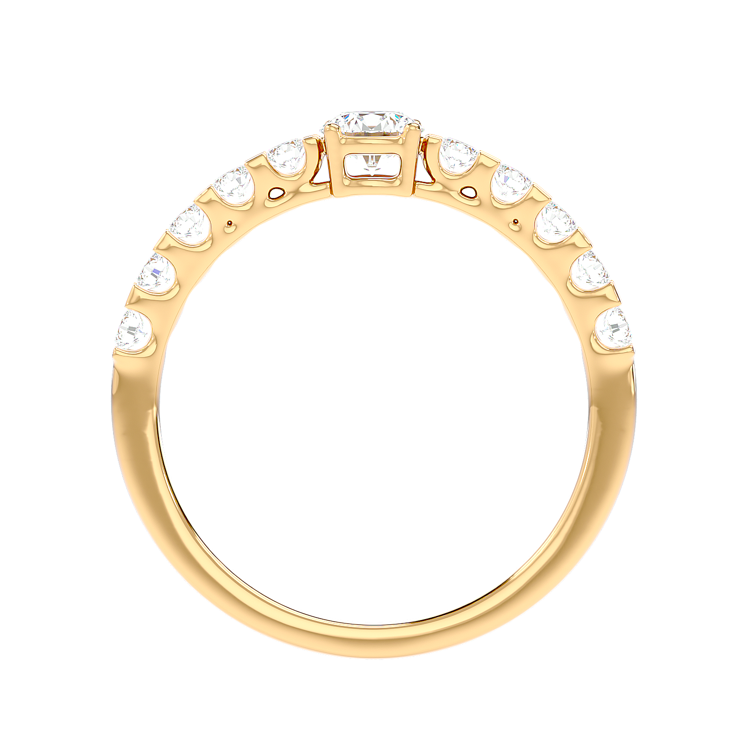 Graduated Side Stone Diamond Ring