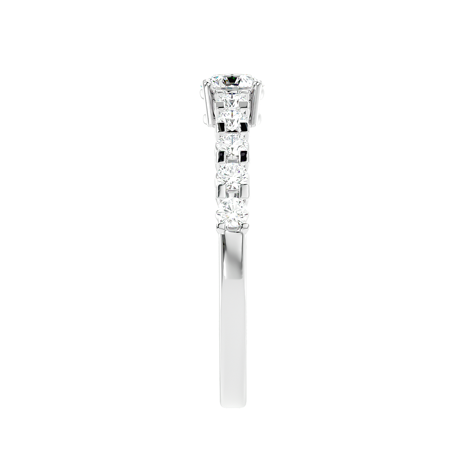 Graduated Side Stone Diamond Ring