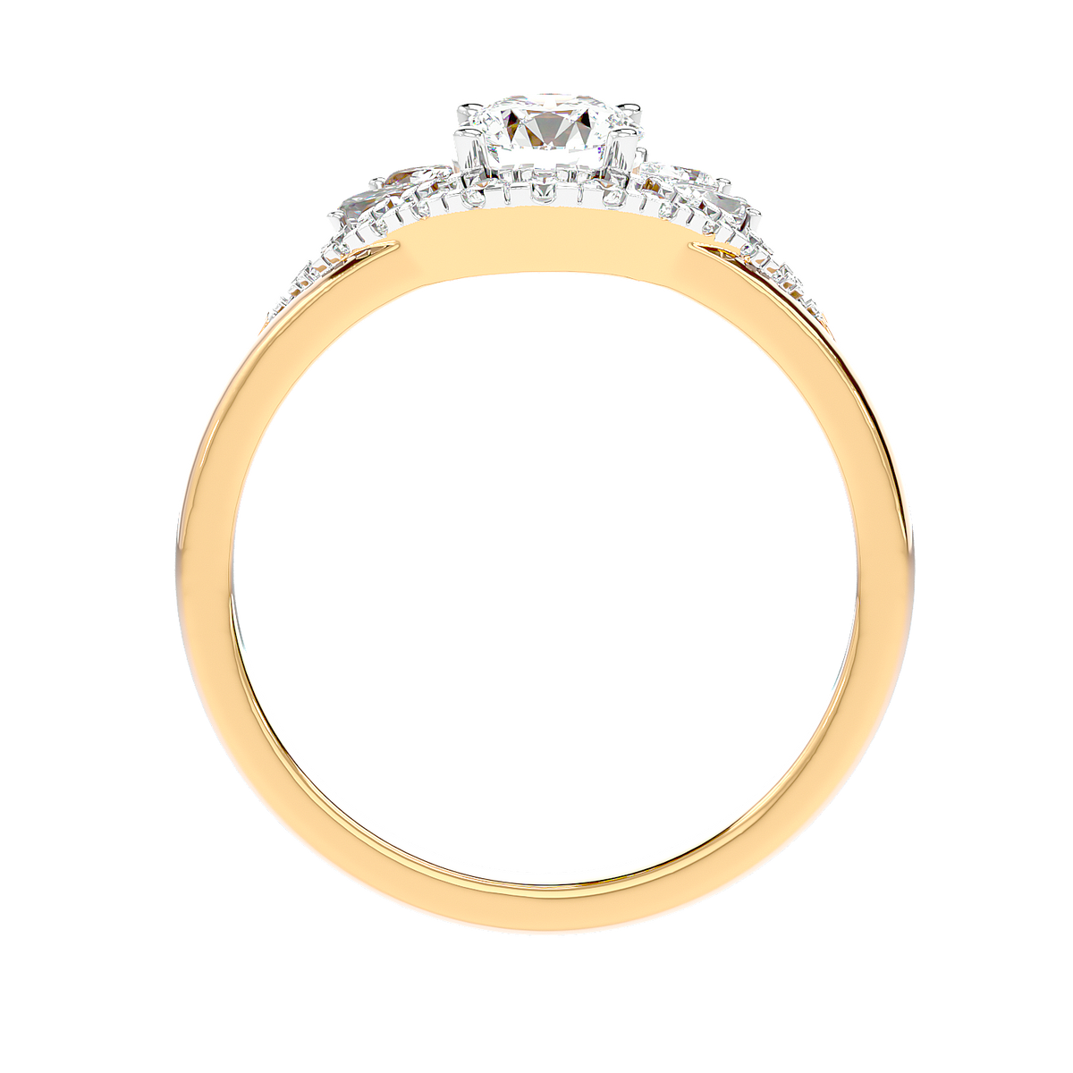 Floral Petal Diamond Ring