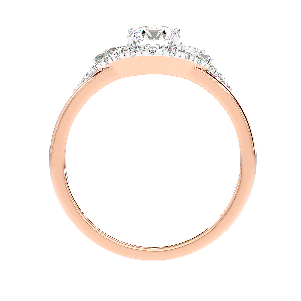 Floral Petal Diamond Ring