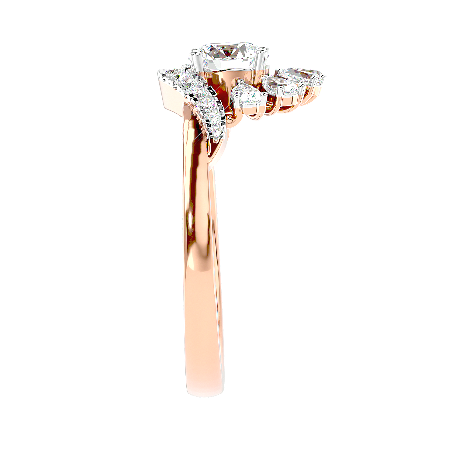 Floral Petal Diamond Ring