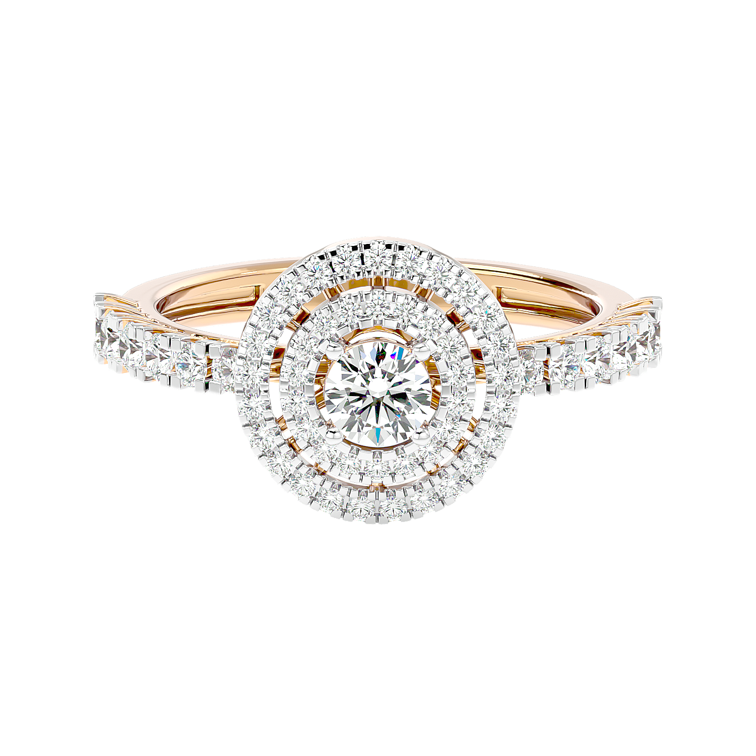 Double Halo Diamond Ring
