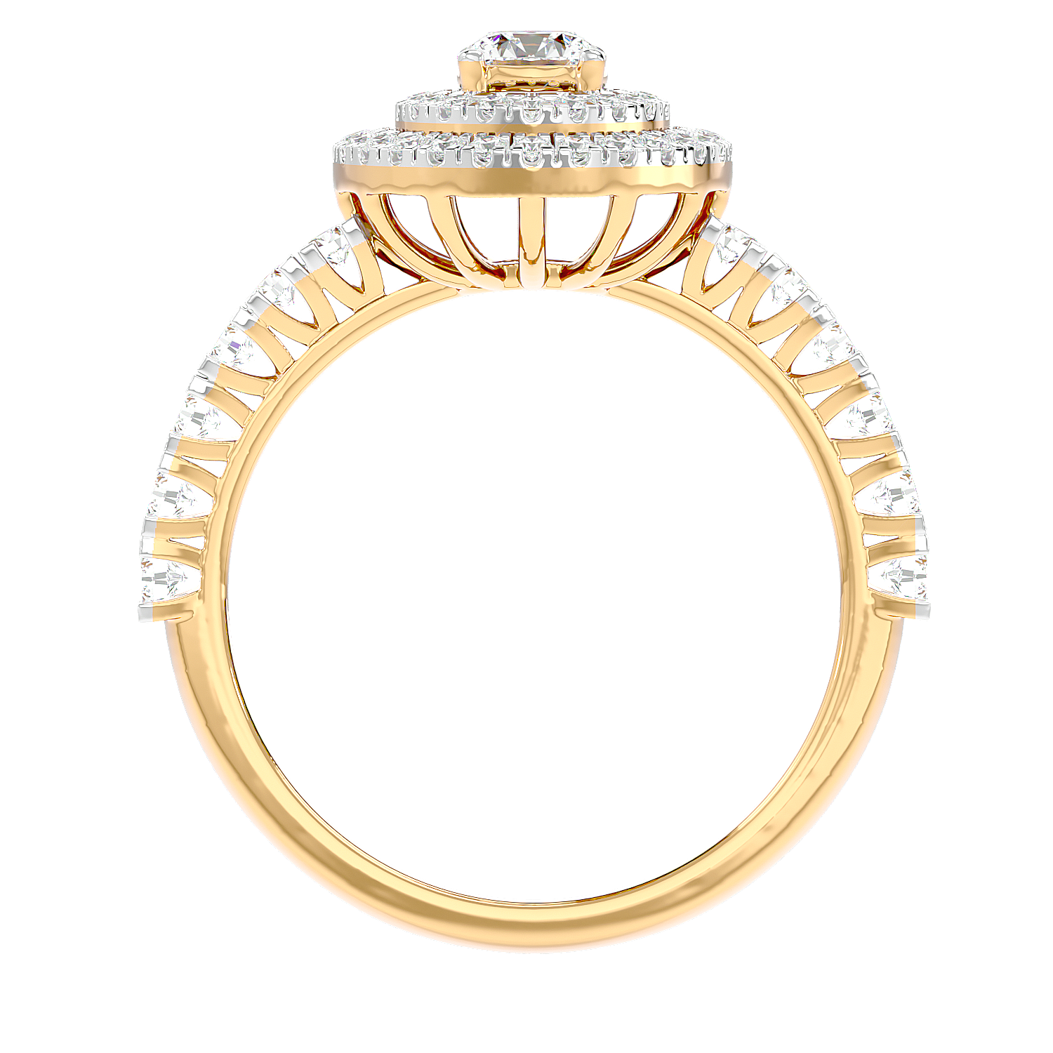 Double Halo Diamond Ring