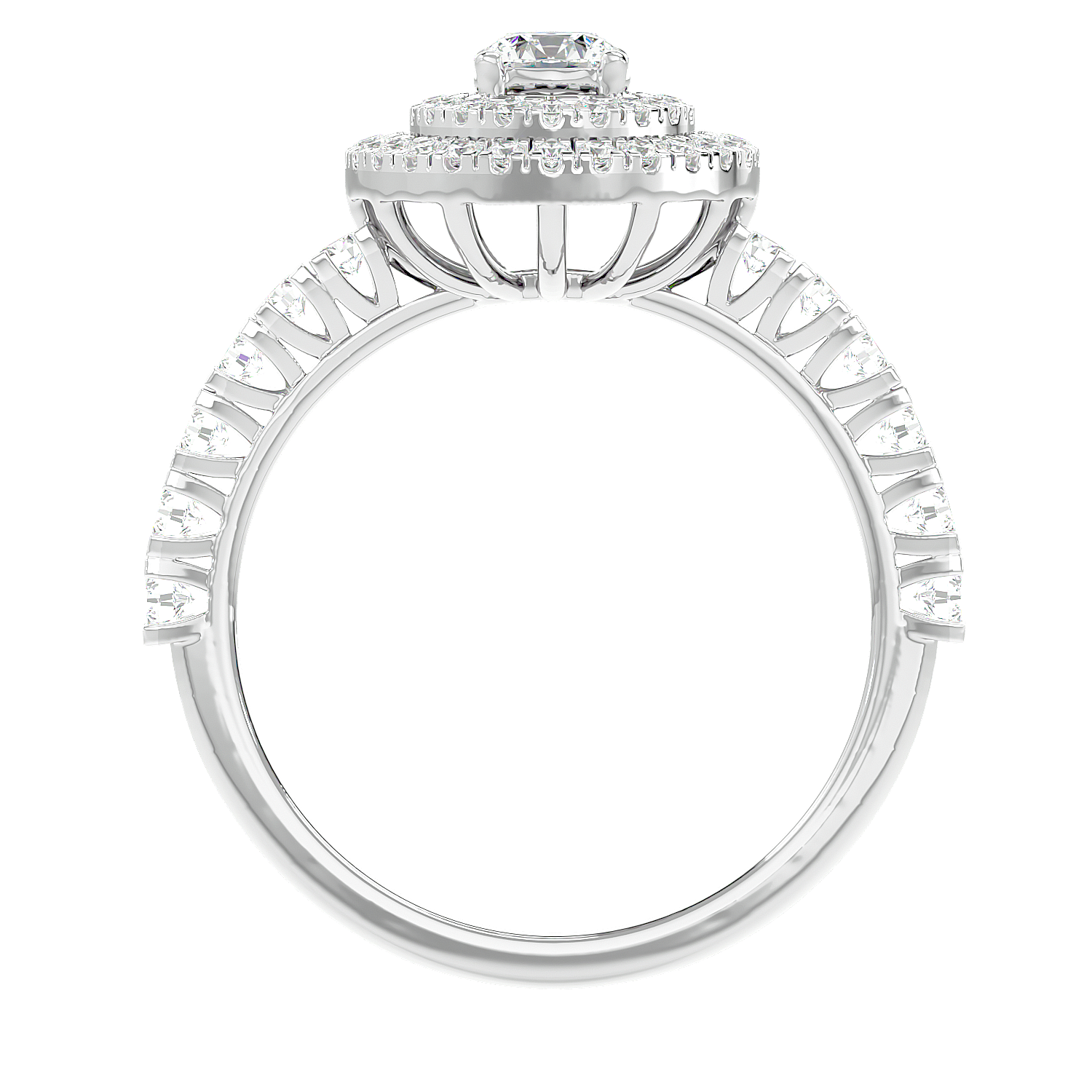 Double Halo Diamond Ring
