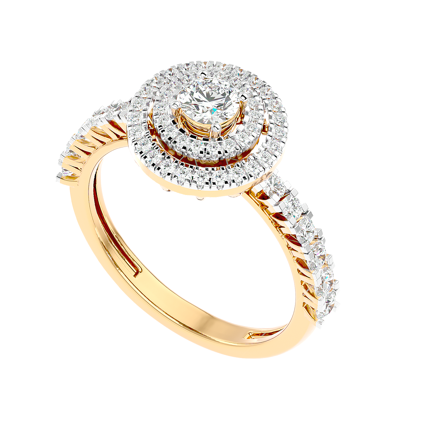Double Halo Diamond Ring