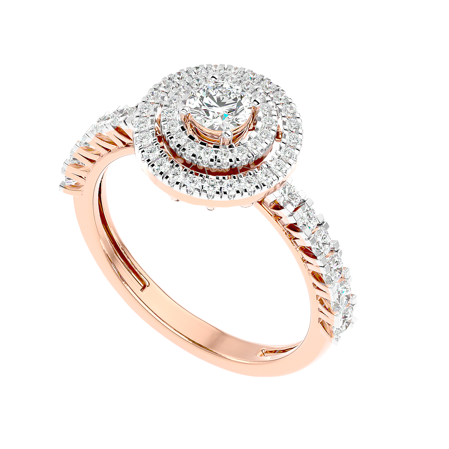 Double Halo Diamond Ring