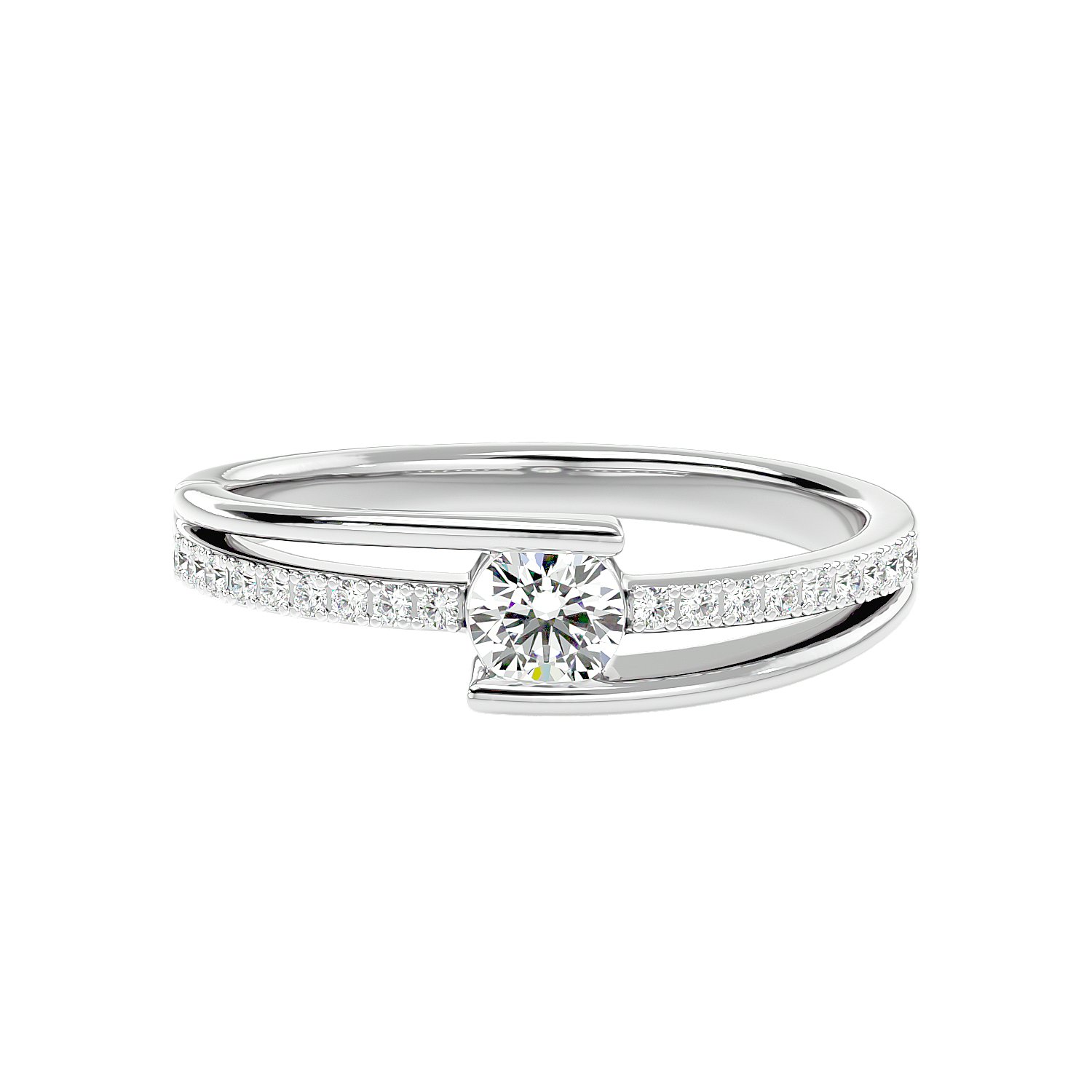 Modern Bypass Diamond Ring
