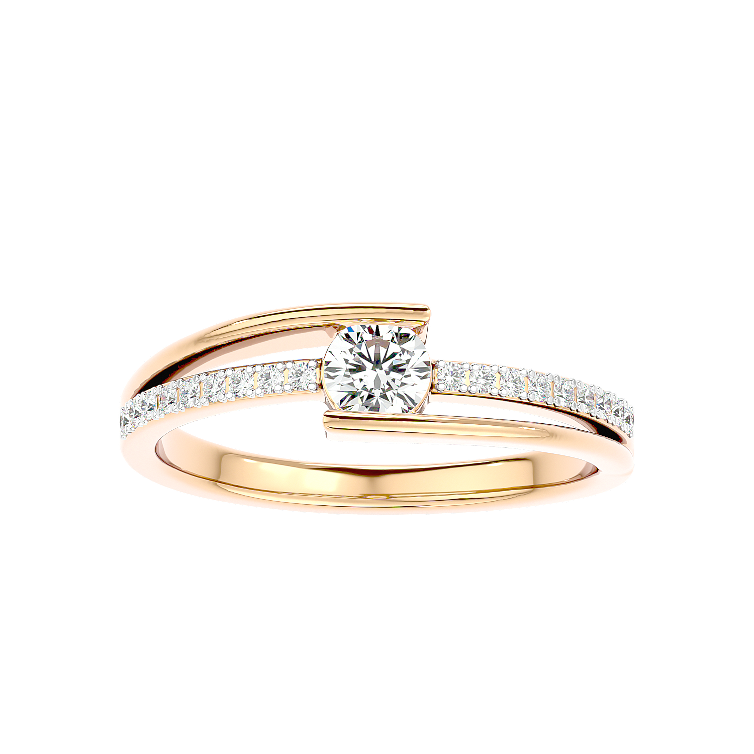 Modern Bypass Diamond Ring