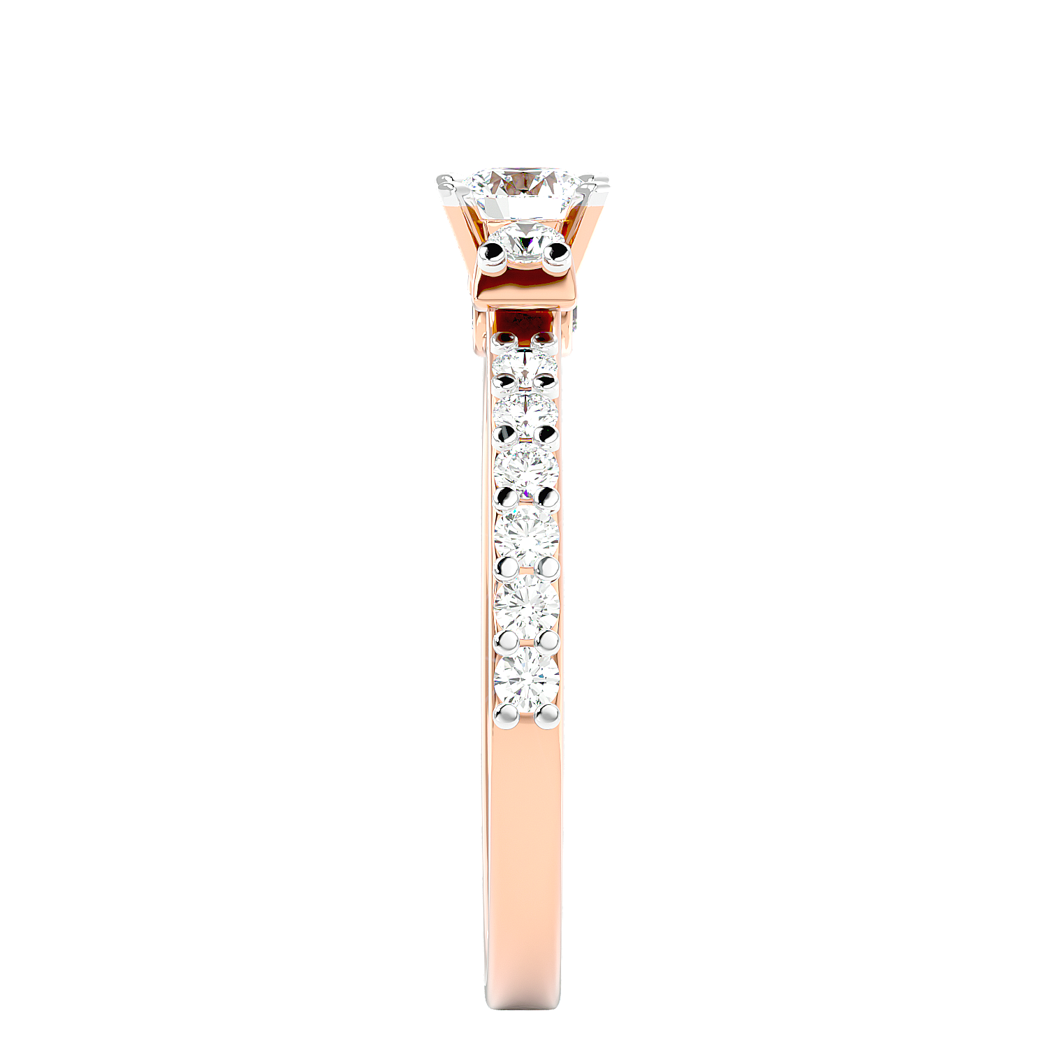 Cluster Shoulder Diamond Ring