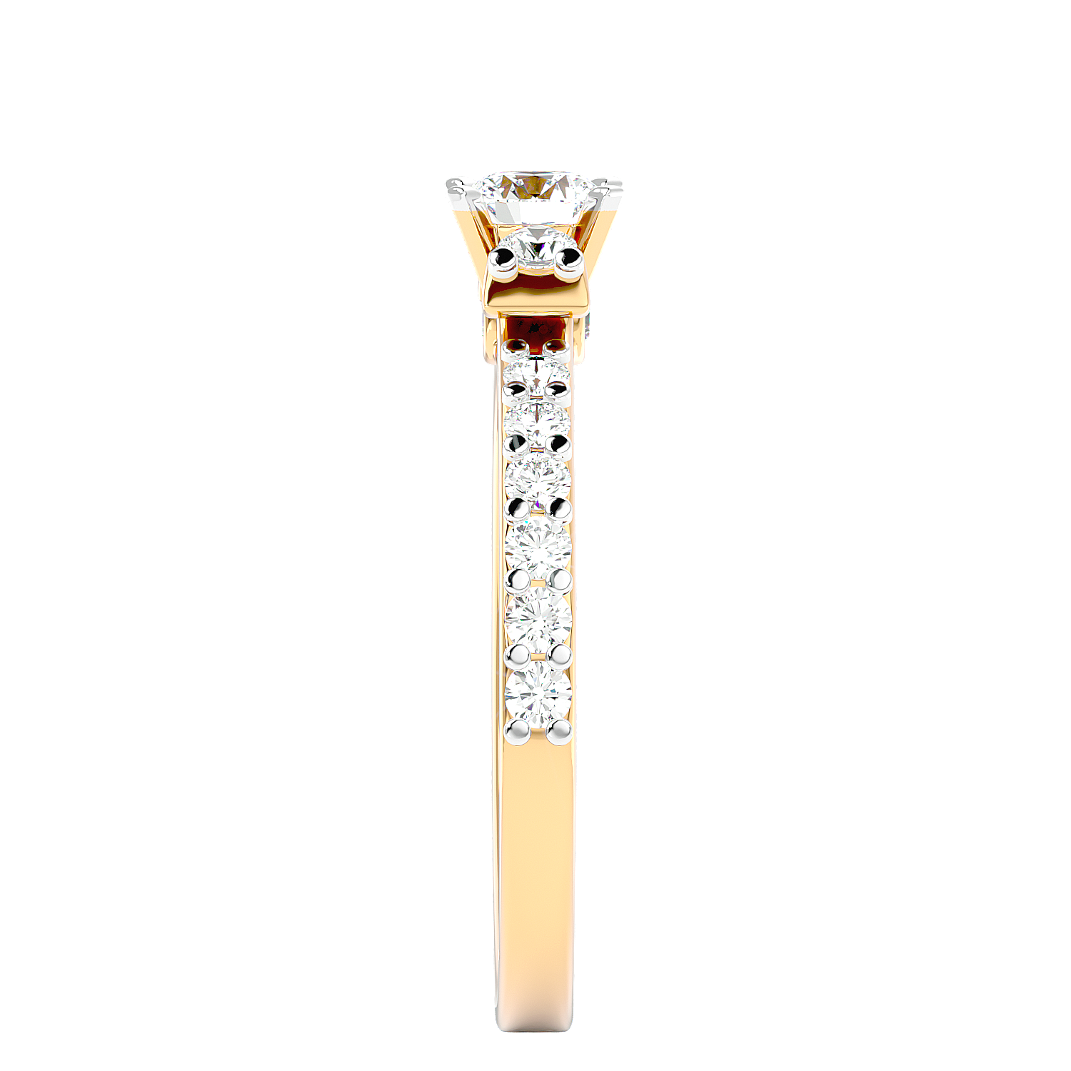 Cluster Shoulder Diamond Ring