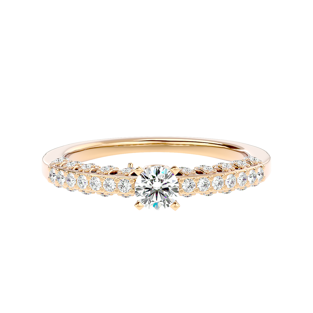 Vintage Inspired Pave Diamond Ring