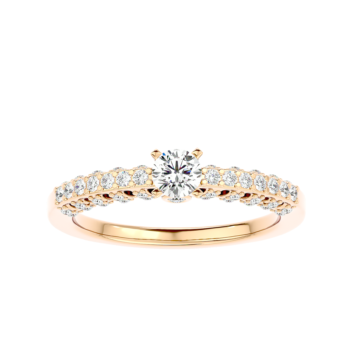 Vintage Inspired Pave Diamond Ring