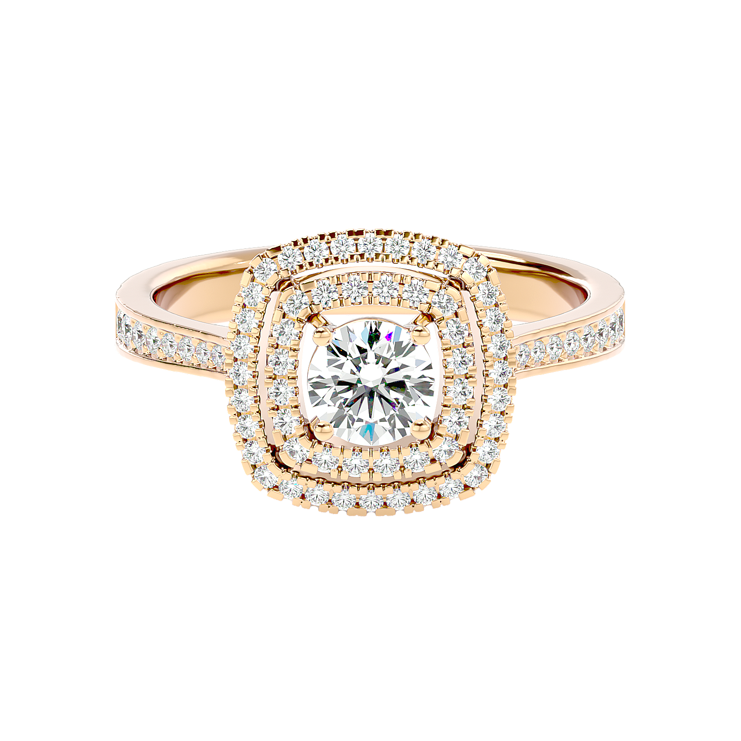 Cushion Double Halo Diamond Ring