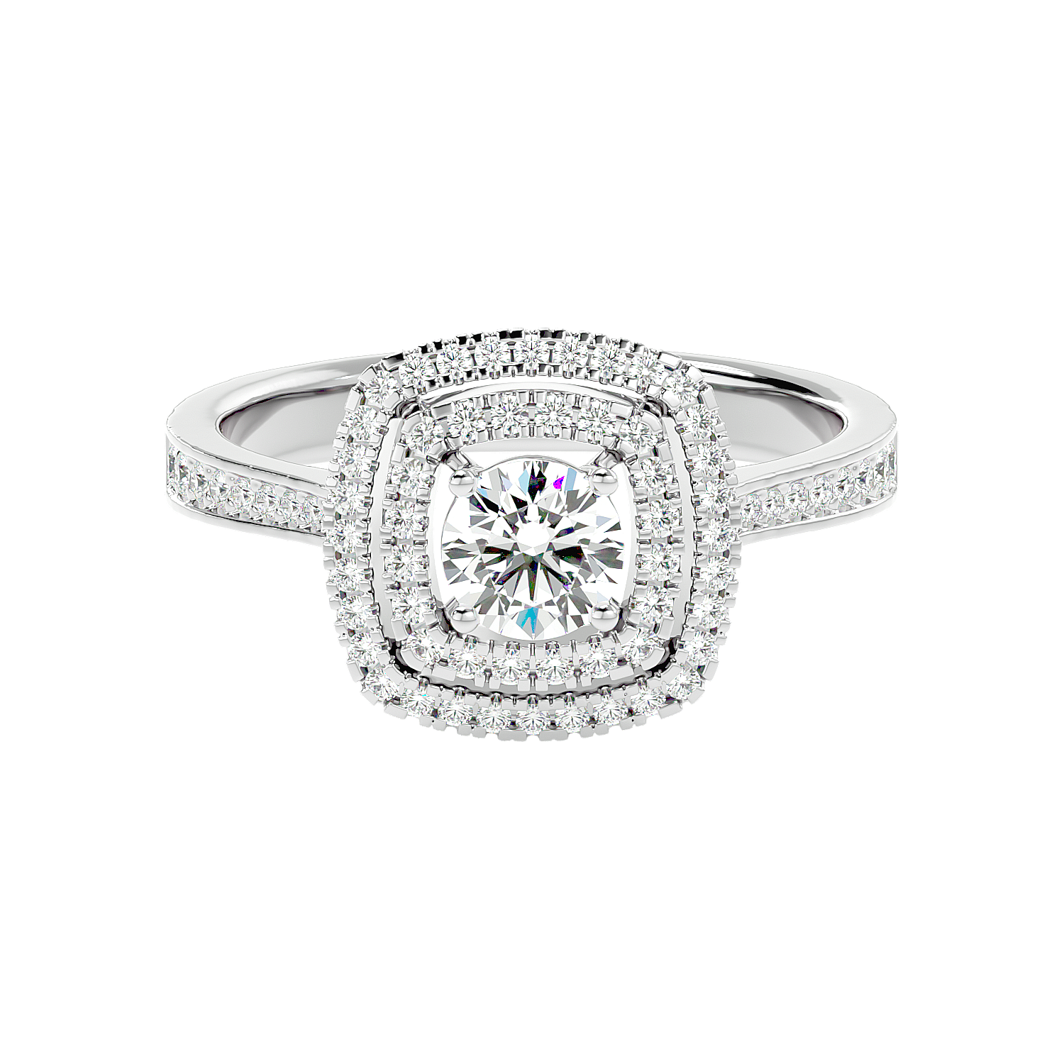 Cushion Double Halo Diamond Ring