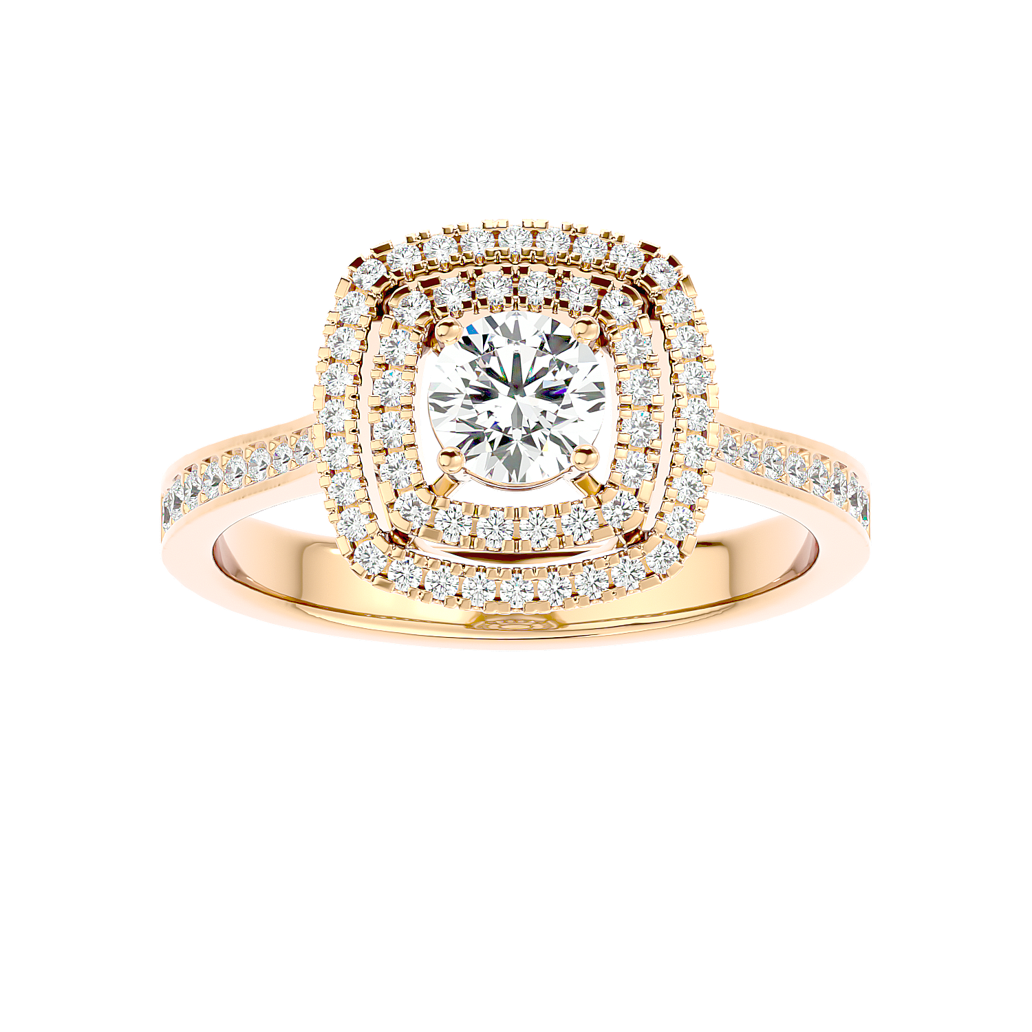 Cushion Double Halo Diamond Ring