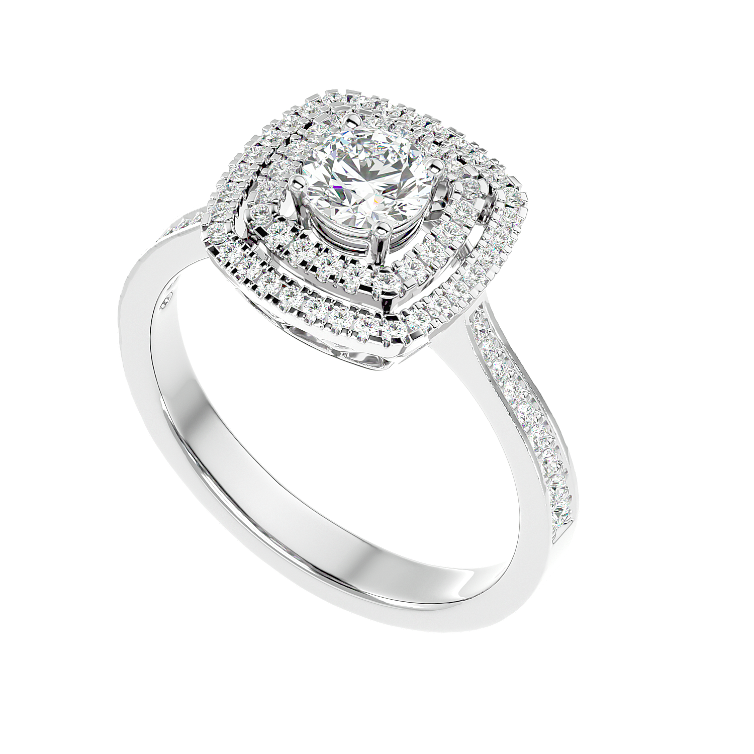 Cushion Double Halo Diamond Ring