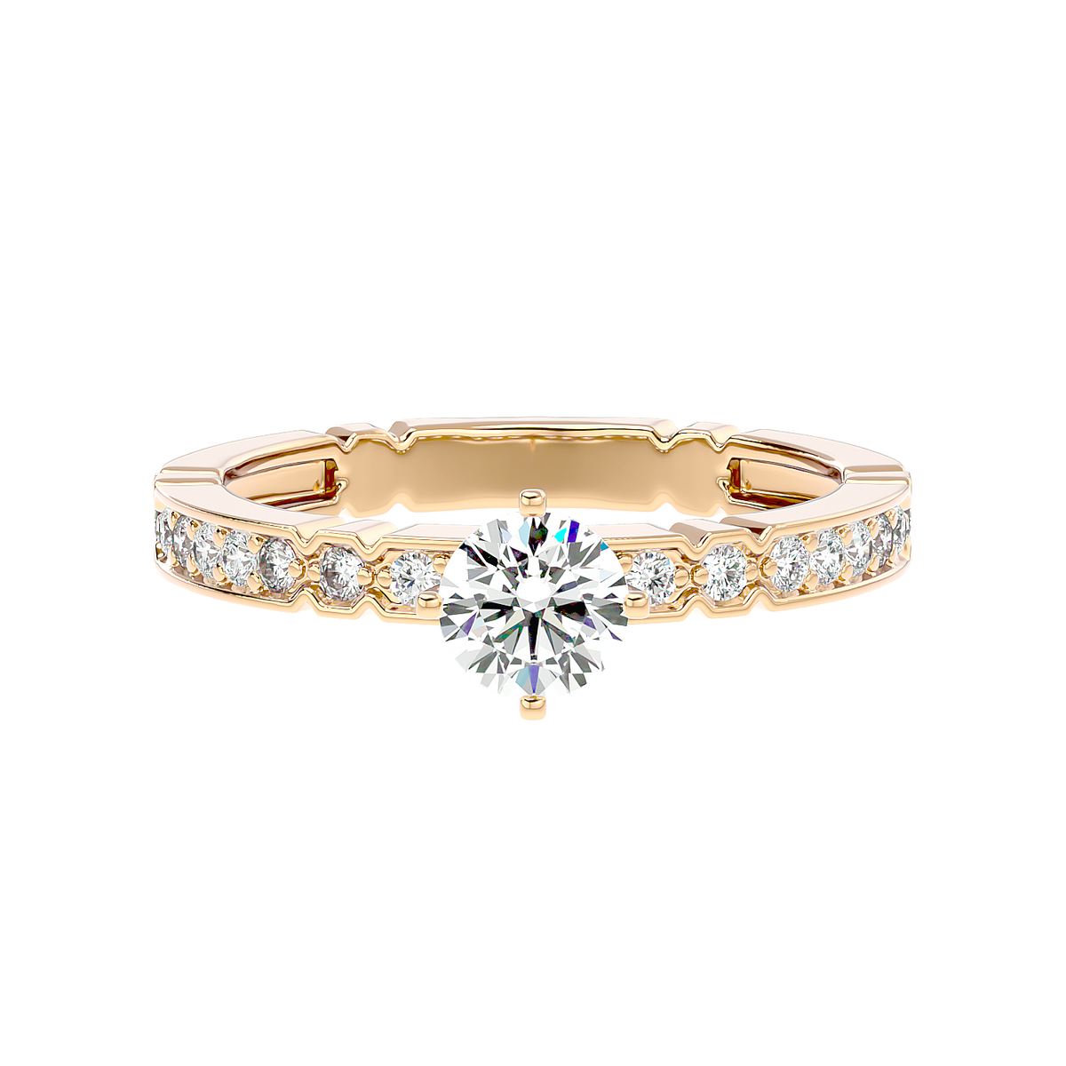 Vintage Link Band Diamond Ring