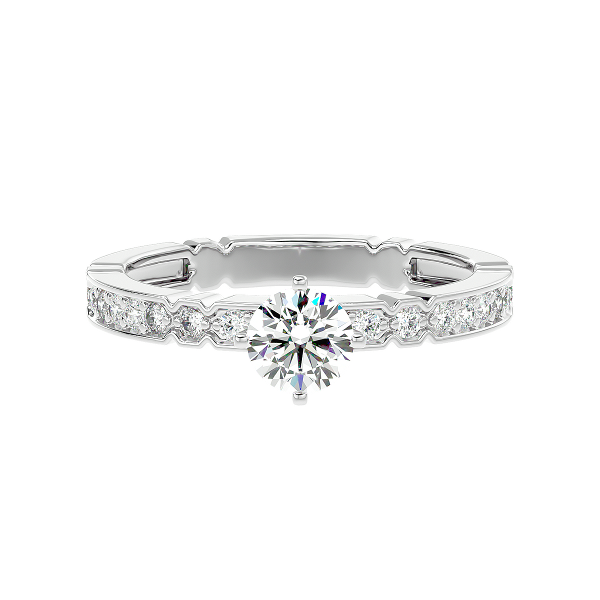 Vintage Link Band Diamond Ring