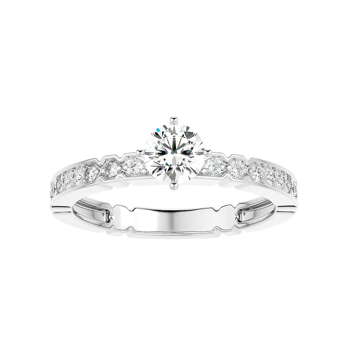 Vintage Link Band Diamond Ring