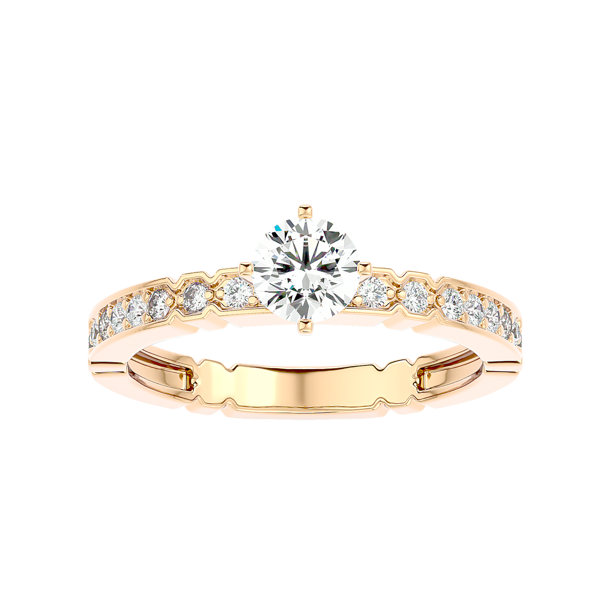 Vintage Link Band Diamond Ring
