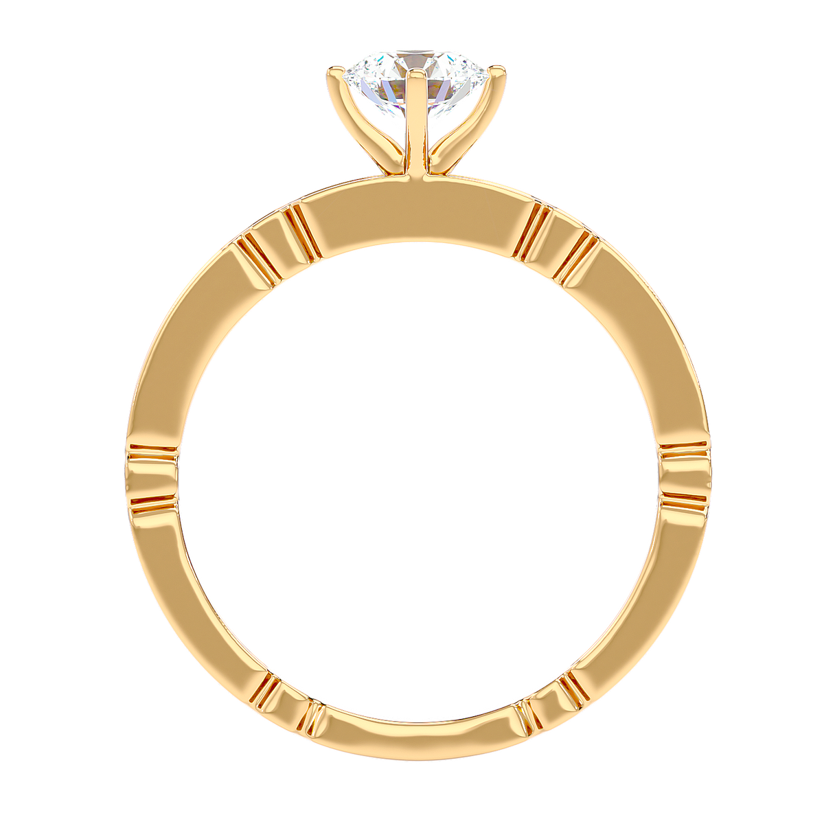Vintage Link Band Diamond Ring