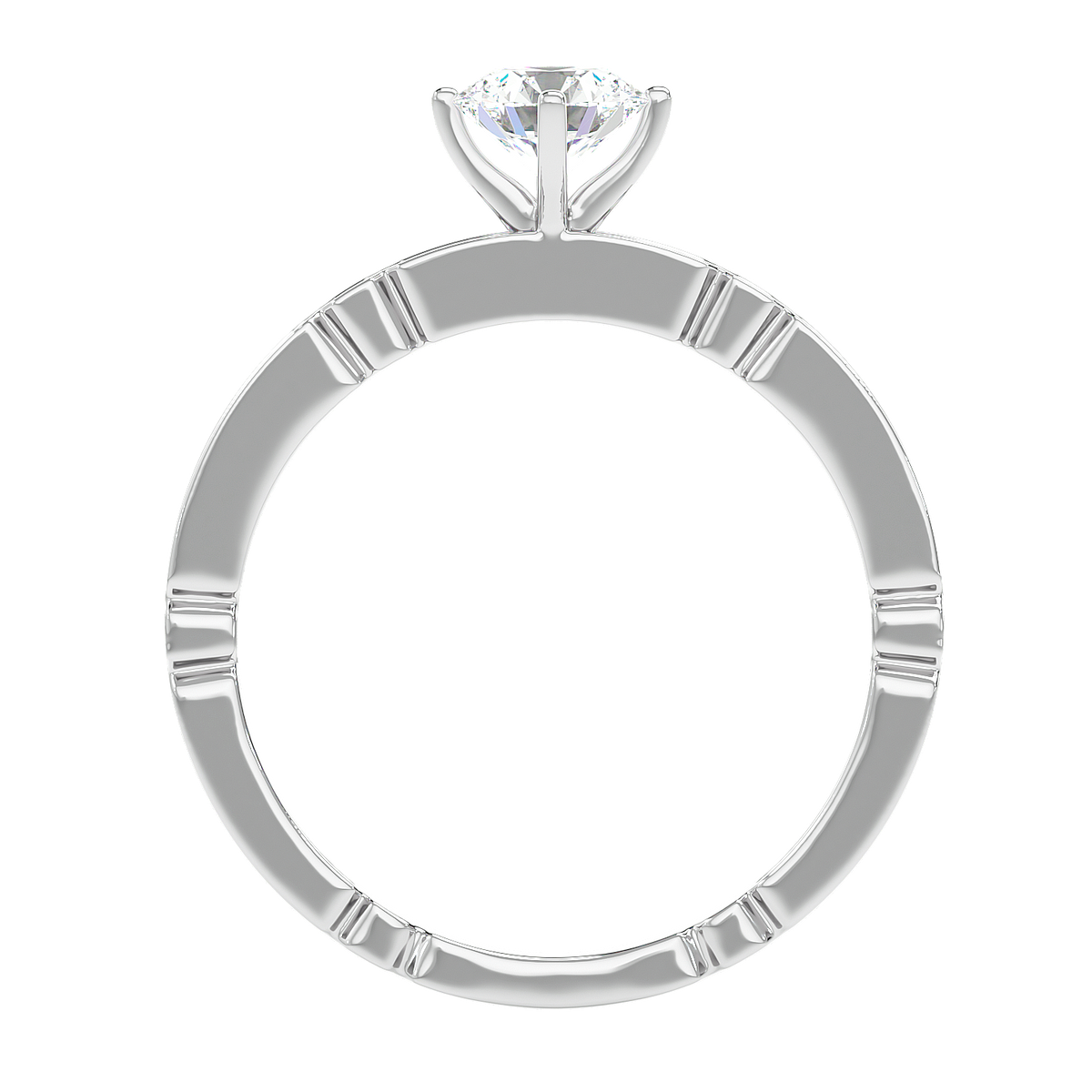 Vintage Link Band Diamond Ring