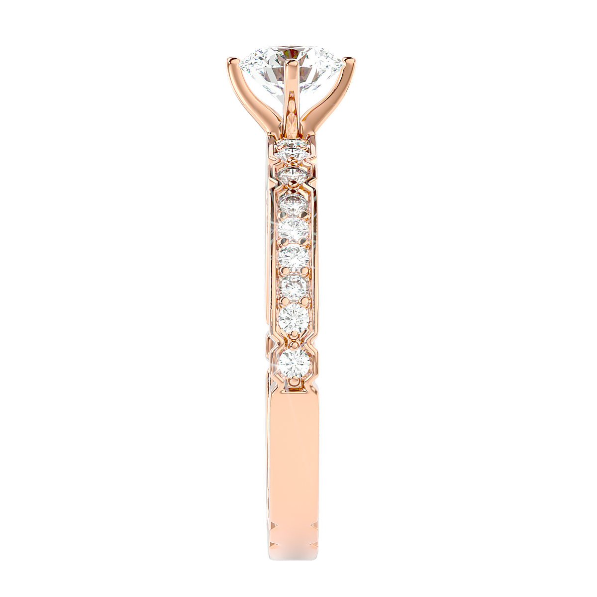 Vintage Link Band Diamond Ring
