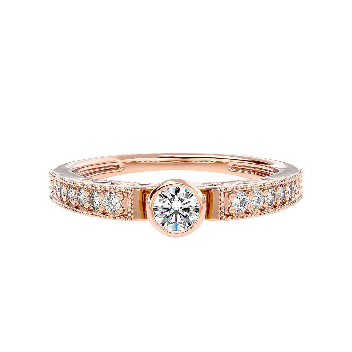 Bezel Set Vintage Diamond Ring