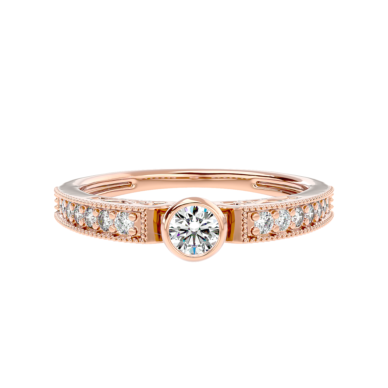 Bezel Set Vintage Diamond Ring