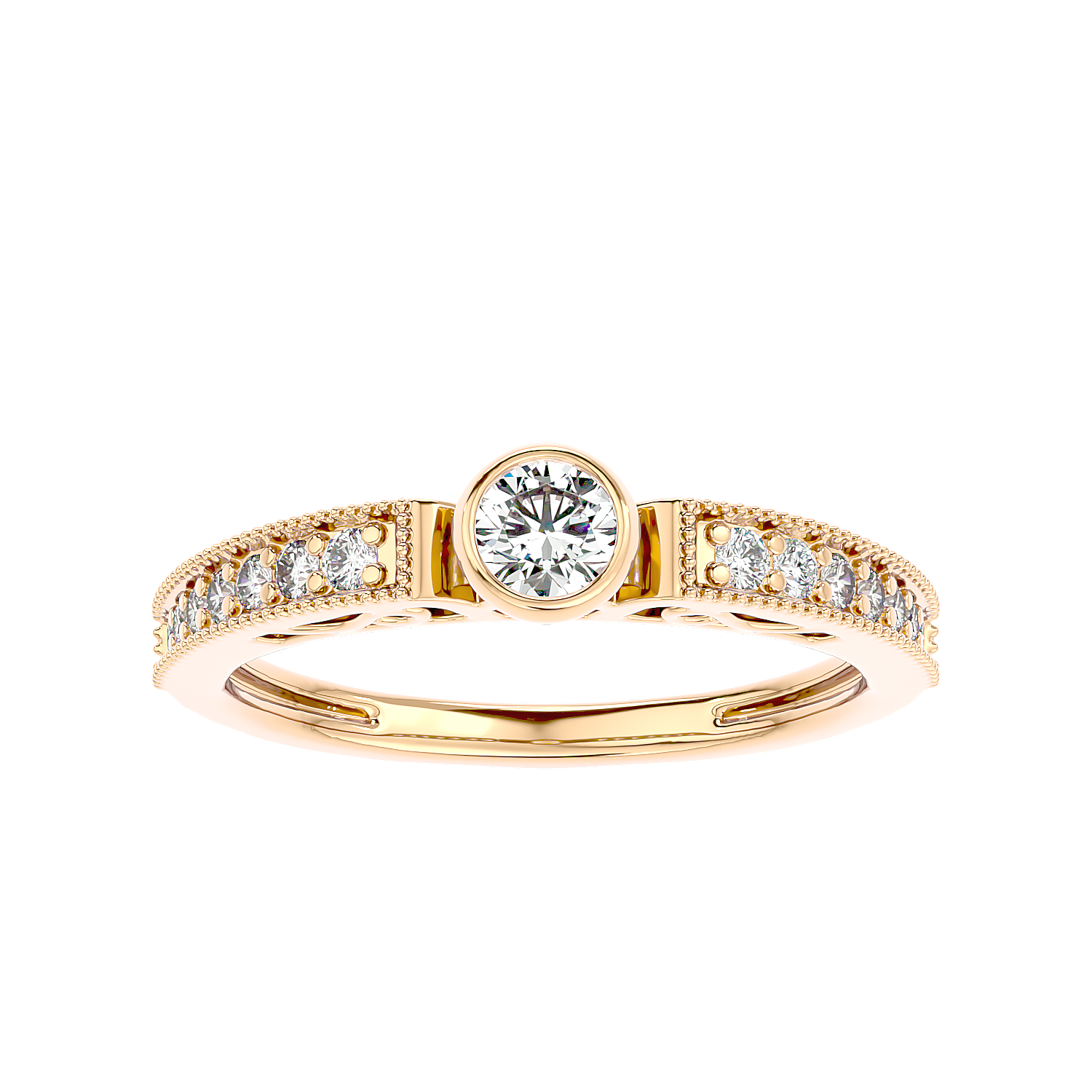Bezel Set Vintage Diamond Ring